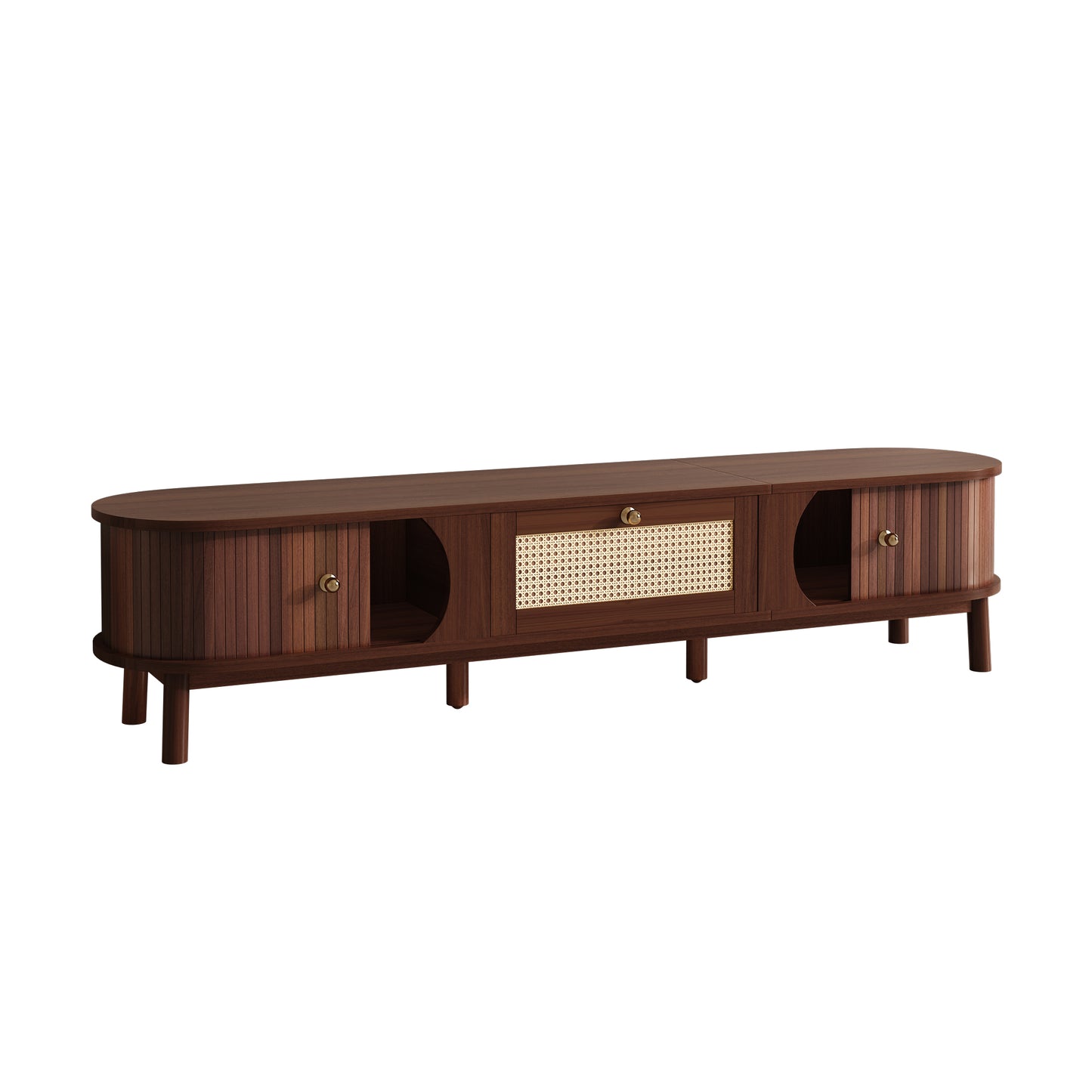 Marlowe TV Stand, 67", Walnut Wood-Pattern