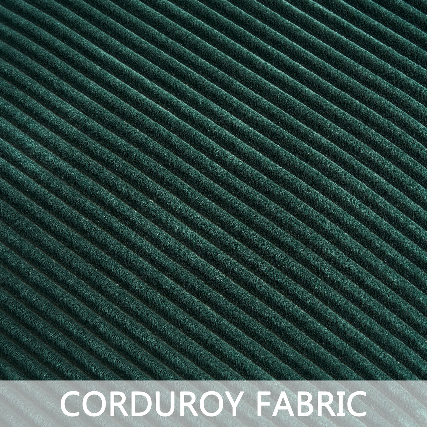 Everett Modular Sofa Set with Ottomans, Green Corduroy