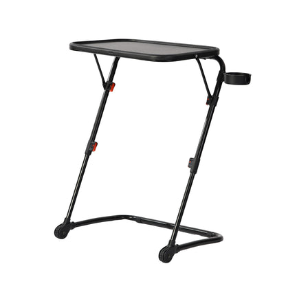 Baseline Modern Foldable Tray Table, Adjustable Height, Black