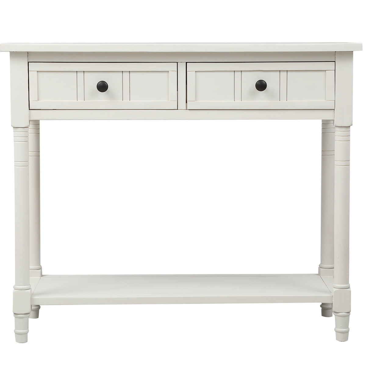 Langford Traditional Console Table, Ivory