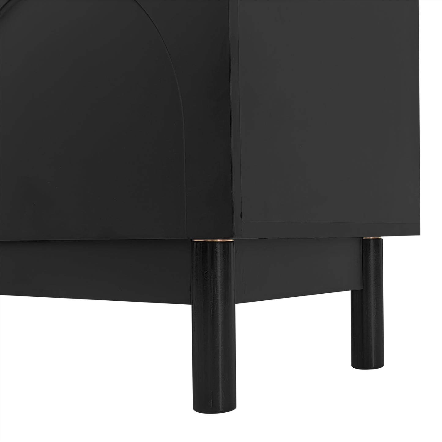 Varsity Modern Arc TV Stand, 66.5", Matte Black
