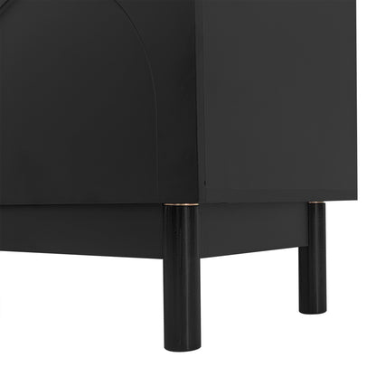 Varsity Modern Arc TV Stand, 66.5", Matte Black