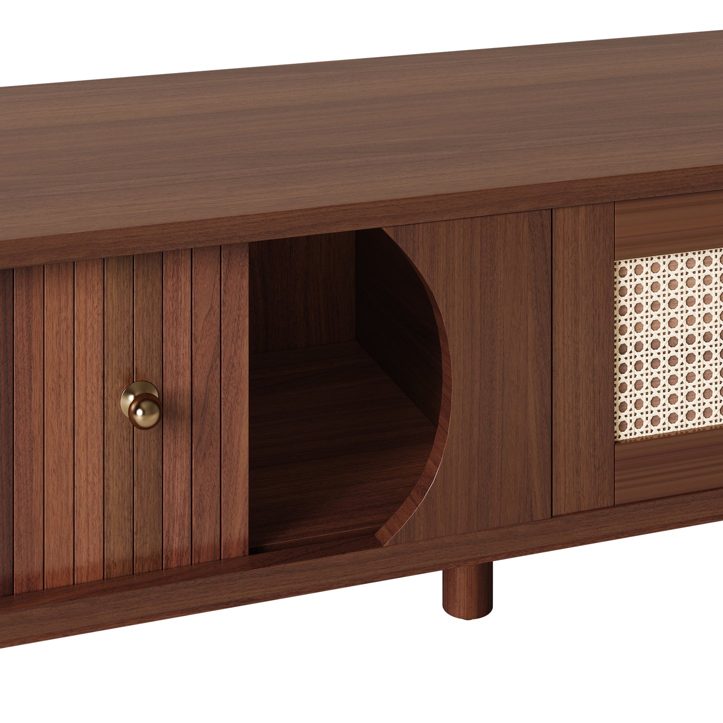 Marlowe TV Stand, 67", Walnut Wood-Pattern