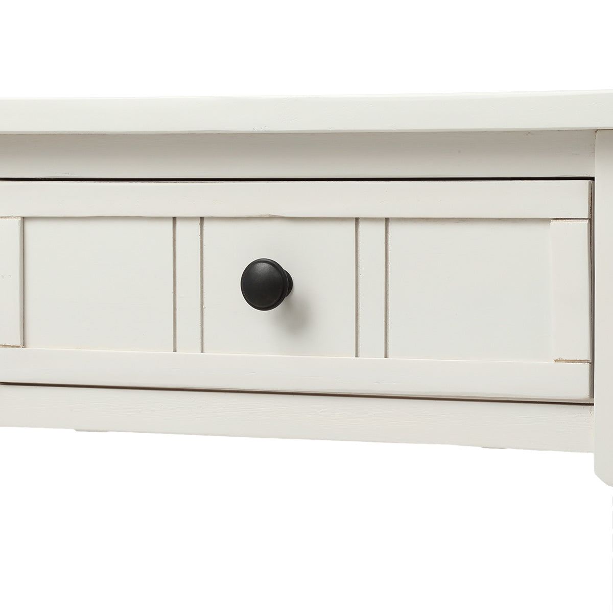 Langford Traditional Console Table, Ivory