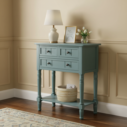 Ashford Narrow Console Table, Blue