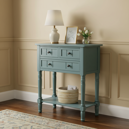 Ashford Narrow Console Table, Blue