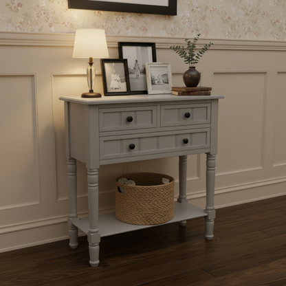 Ashford Narrow Console Table, Grey