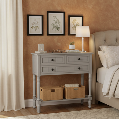 Ashford Narrow Console Table, Grey