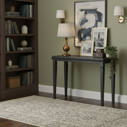 Bexley Wood-Pattern Console Table, 48", Black