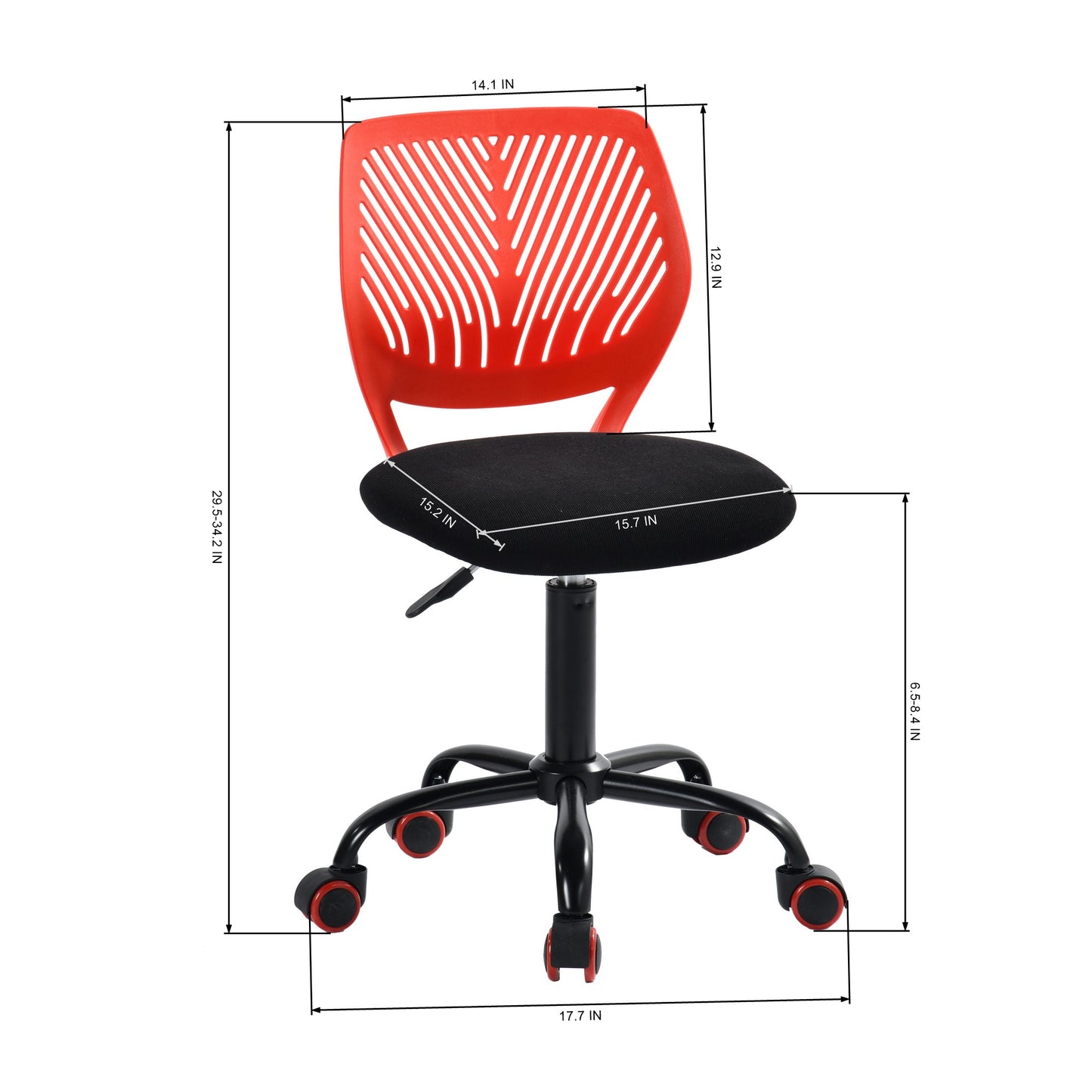 Baseline Foldable Tray Table & Carnation Swivel Chair Set, Red with Black Corduroy