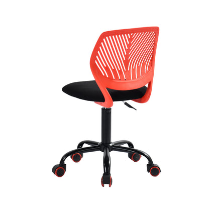 Baseline Foldable Tray Table & Carnation Swivel Chair Set, Red with Black Corduroy