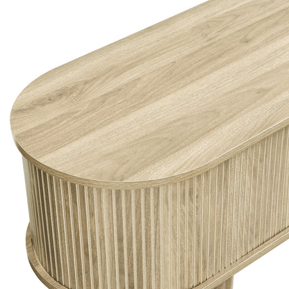 Westmere Sliding-Door TV Stand, Light Wood-Look