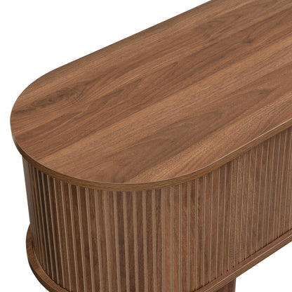 Westmere Sliding-Door TV Stand, Brown Wood-Look