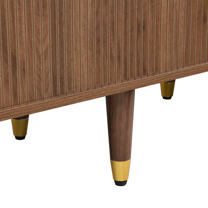 Westmere Sliding-Door TV Stand, Brown Wood-Look