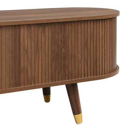 Westmere Sliding-Door TV Stand, Brown Wood-Look