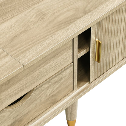 Westmere Sliding-Door TV Stand, Light Wood-Look