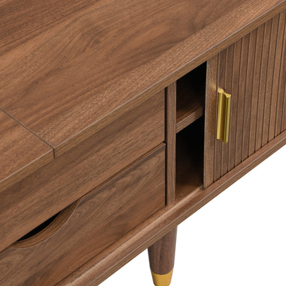 Westmere Sliding-Door TV Stand, Brown Wood-Look