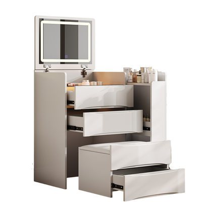 Elowen Makeup Vanity Desk Set, White