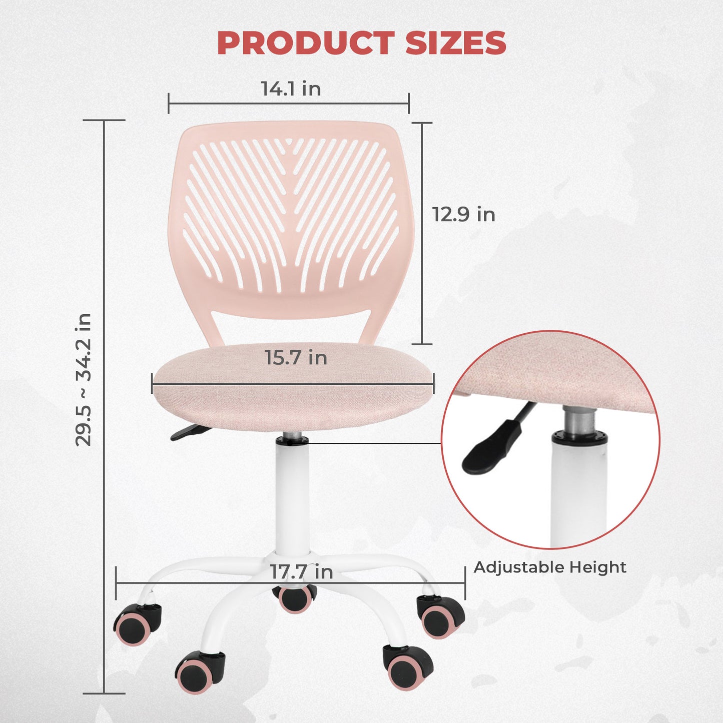 Carnation Office Chair, Malmonew Pink