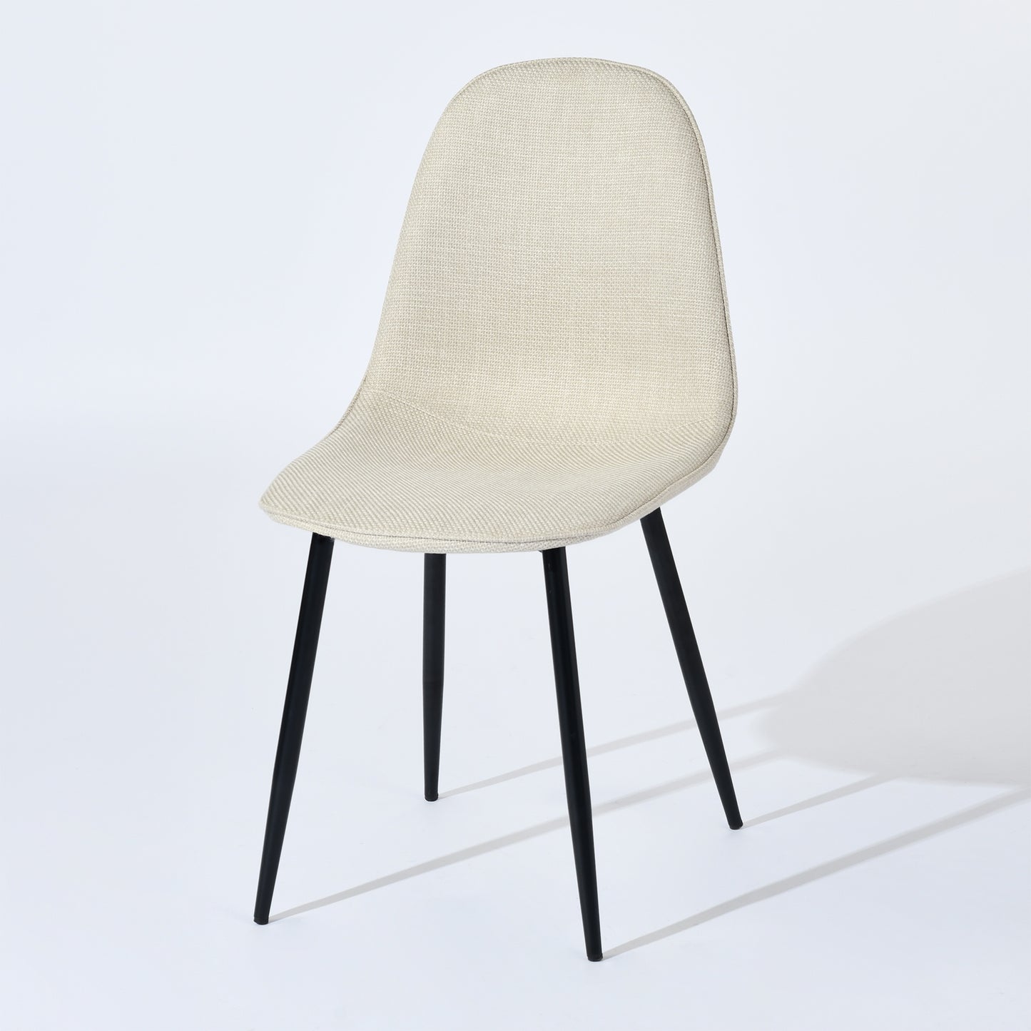 Stan Marble-Look Dining Table with Charlton Upholstered Chairs, 5-Piece Set, Khaki Beige