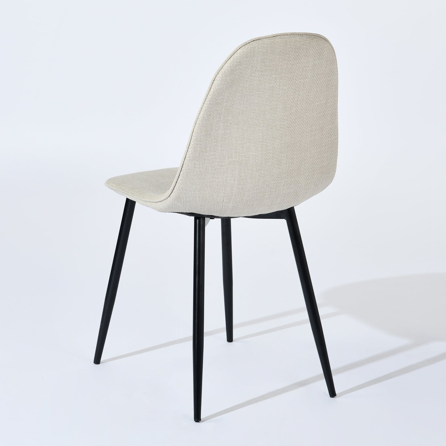 Stan Marble-Look Dining Table with Charlton Upholstered Chairs, 5-Piece Set, Khaki Beige