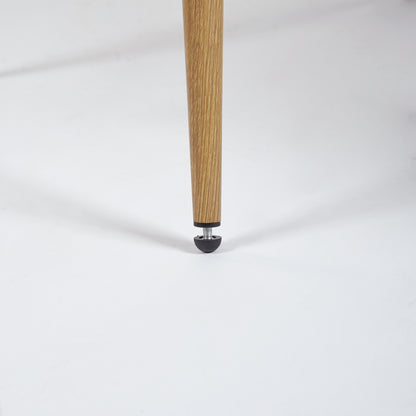 Haseeb Swivel Counter Stools with Oak-Look Legs, 26", Set of 2, Beige