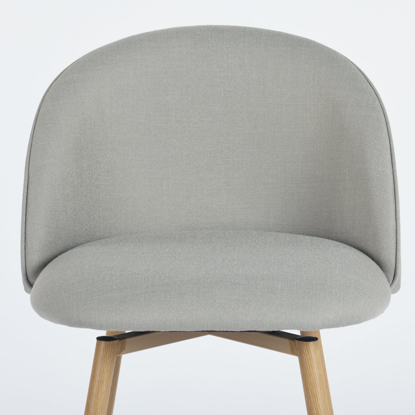 Haseeb Swivel Counter Stools with Oak-Look Legs, 26", Set of 2, Gray