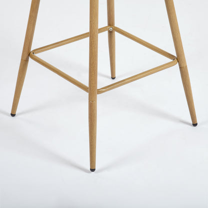 Haseeb Swivel Counter Stools with Oak-Look Legs, 26", Set of 2, Gray