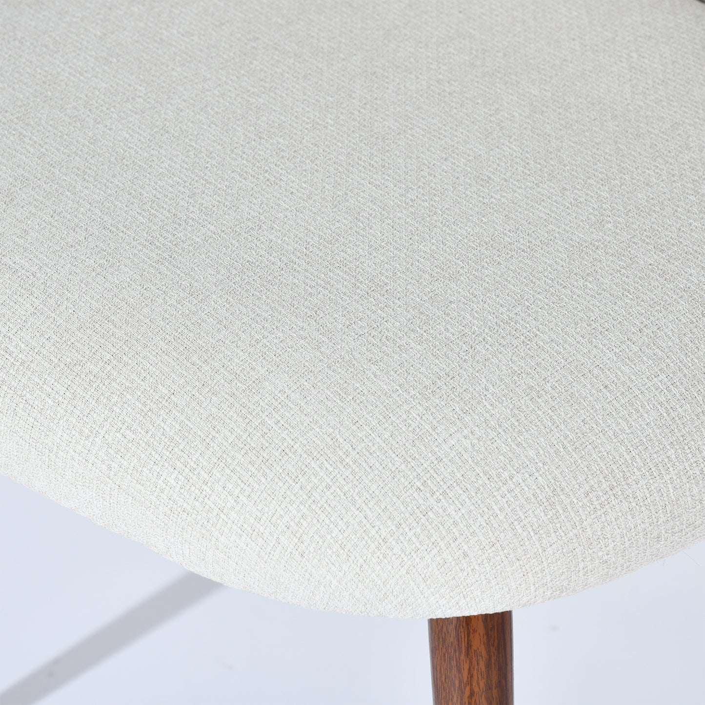 Haven Fabric Dining Chairs with Walnut-Look Legs, Set of 2, Beige