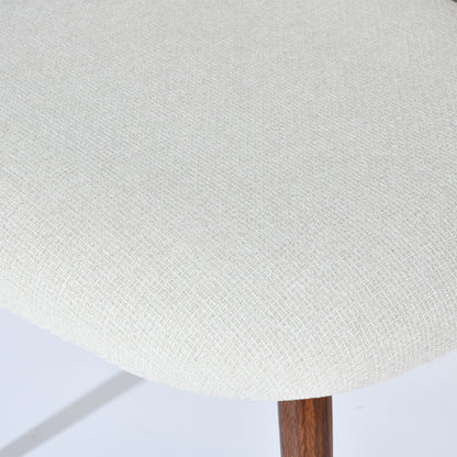 Haven Fabric Dining Chairs with Walnut-Look Legs, Set of 2, Beige