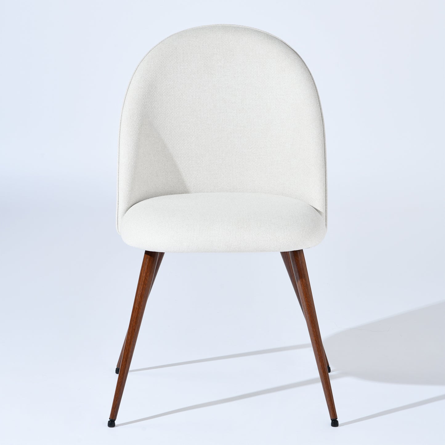 Haven Fabric Dining Chairs with Walnut-Look Legs, Set of 2, Beige