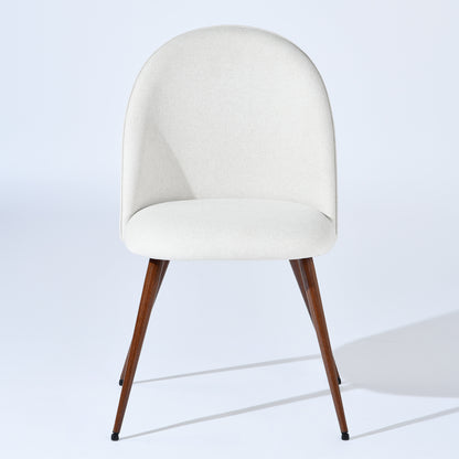 Haven Fabric Dining Chairs with Walnut-Look Legs, Set of 2, Beige