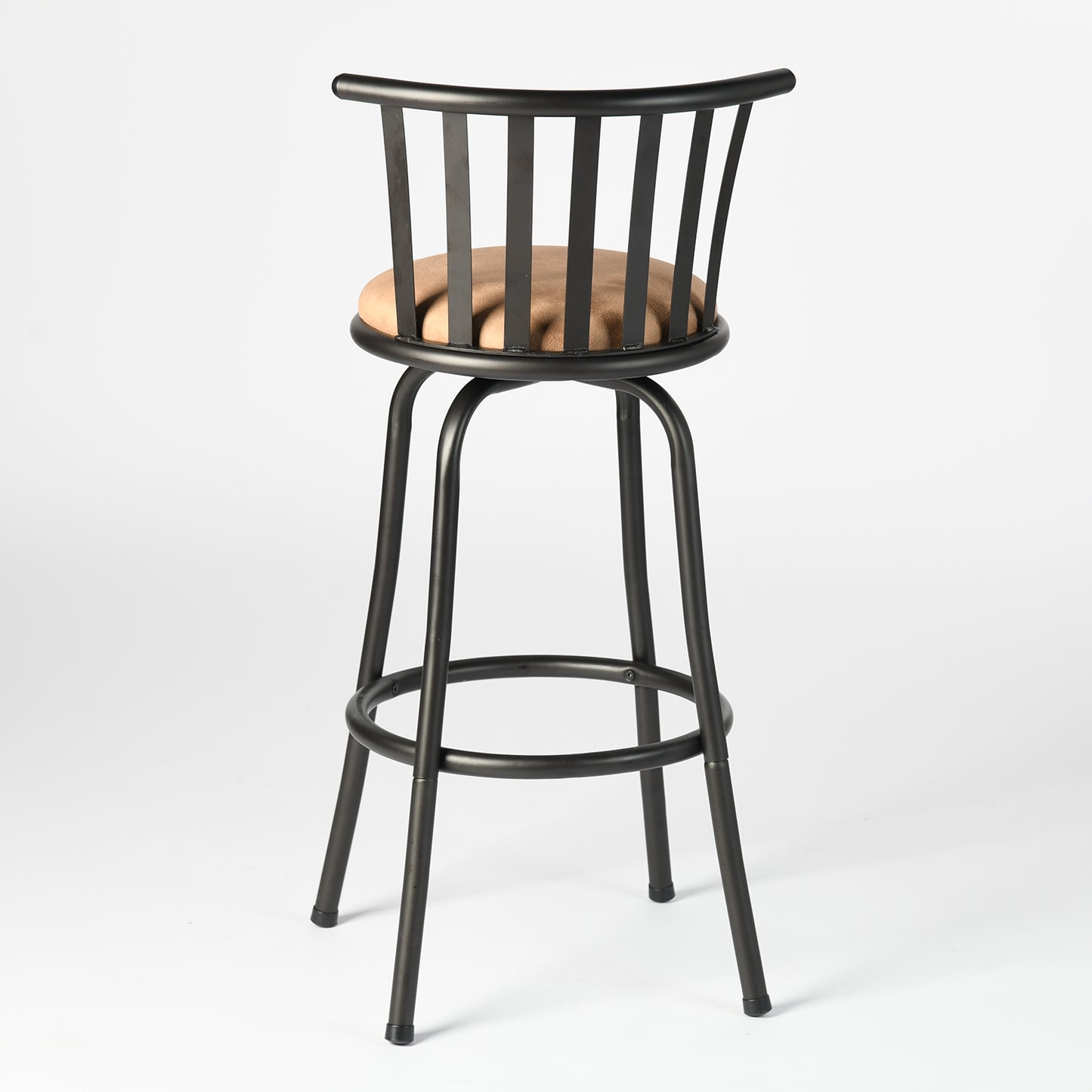 Pistil 24"/29" Adjustable Swivel Counter & Bar Stools, Set of 3, Beige & Black