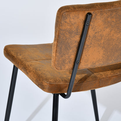 Pomona Faux Suede Dining Chair, Set of 4, Brown