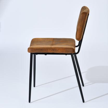 Pomona Faux Suede Dining Chair, Set of 4, Brown