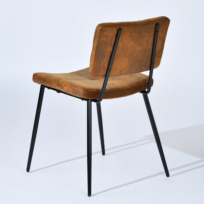 Pomona Faux Suede Dining Chair, Set of 4, Brown