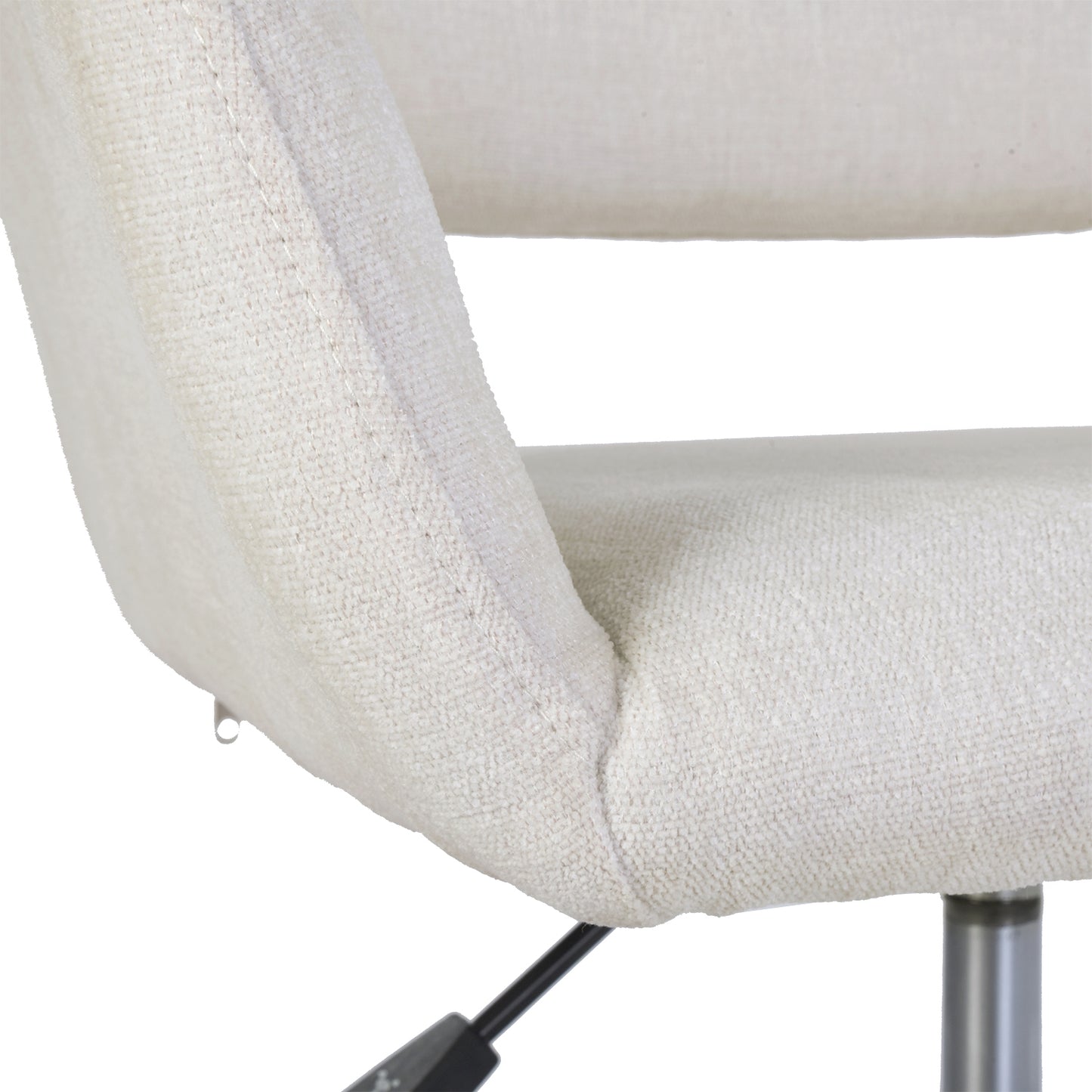 Ross Chenille Swivel Office Chair, Adjustable Height, Cream