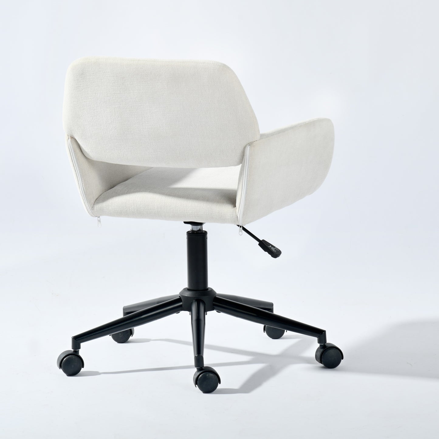 Ross Chenille Swivel Office Chair, Adjustable Height, Cream