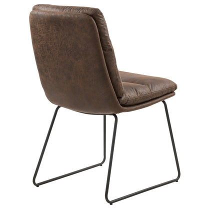 Steffen Faux Leather Dining Chairs, Set of 2, Brown