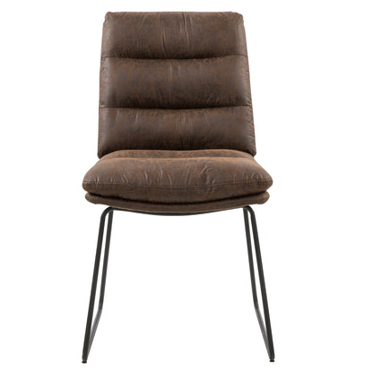 Steffen Faux Leather Dining Chairs, Set of 2, Brown