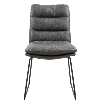 Steffen Faux Leather Dining Chairs, Set of 2, Grey