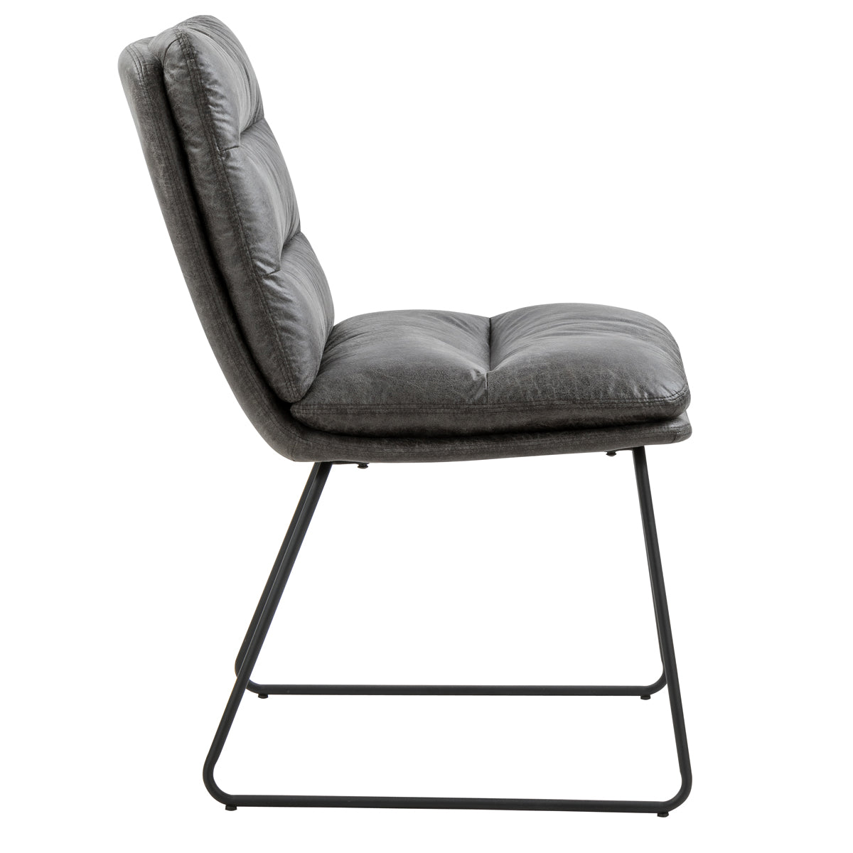 Steffen Faux Leather Dining Chairs, Set of 2, Grey