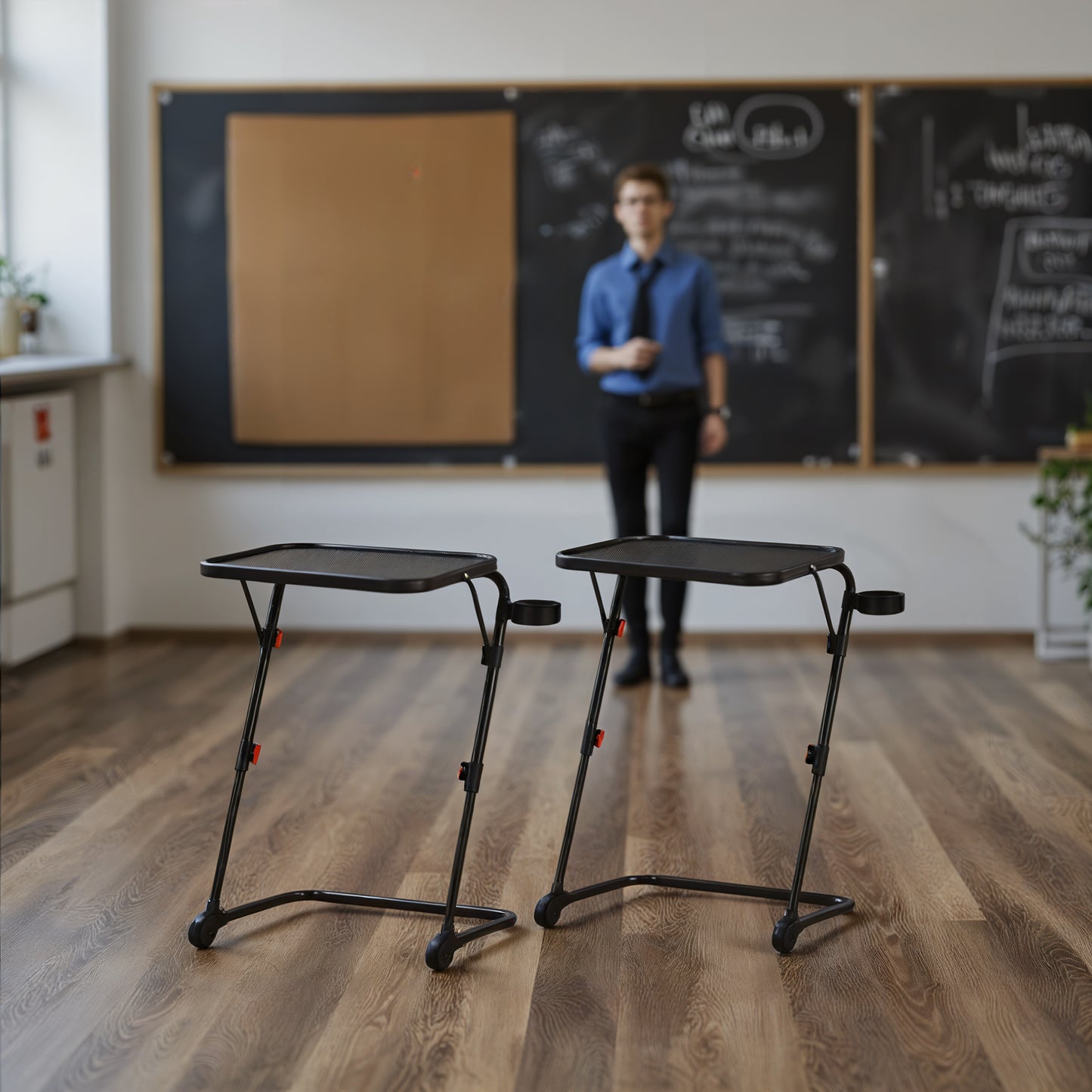 Baseline Modern Foldable Tray Table, Adjustable Height, Pack of 2