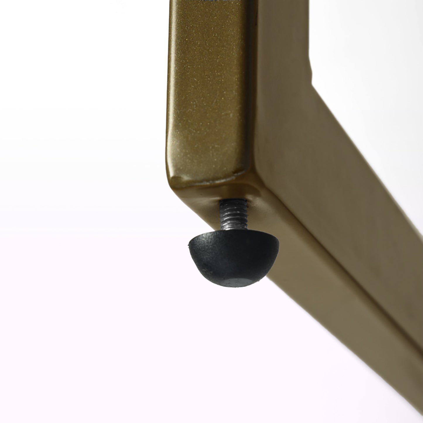 Slip Glass Top Dining Table, 47.2" Rectangular, Golden Metal Base