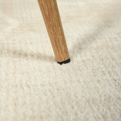 Stan White Marble Dining Table Set with Puz Side Chairs, 5-Piece Set, Aloe Fabric