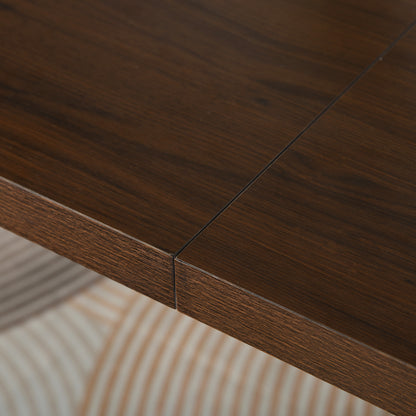 Stan Modern Dining Table, 63" Rectangular, Seats 6, Brown