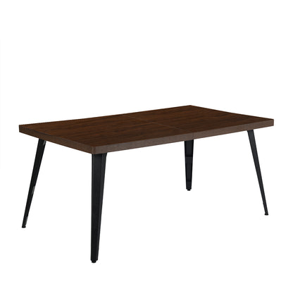 Stan Modern Dining Table, 63" Rectangular, Seats 6, Brown