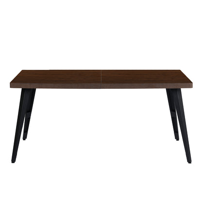 Stan Modern Dining Table, 63" Rectangular, Seats 6, Brown
