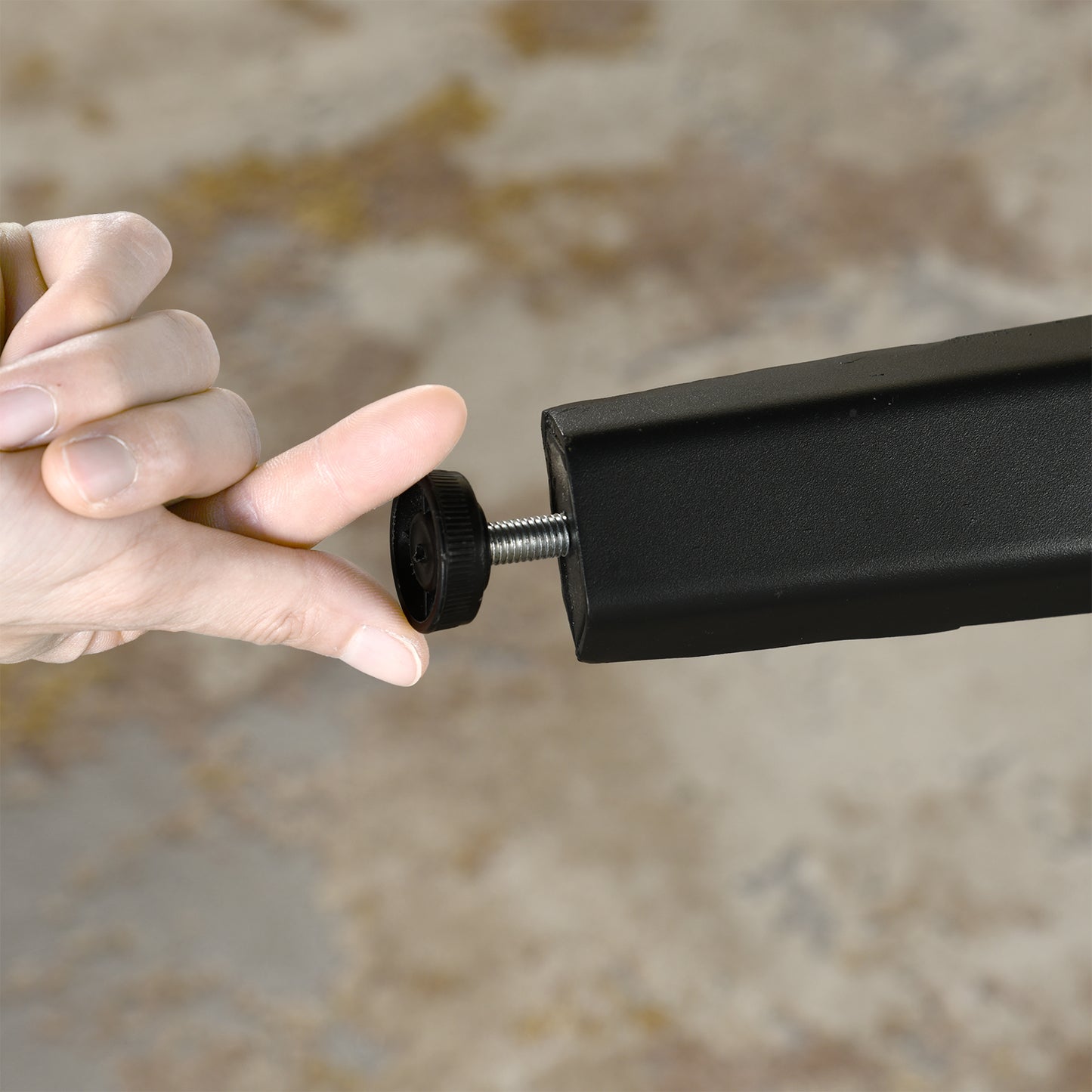 Stan Modern Dining Table, 63" Rectangular, Seats 6, White Marble-Effect