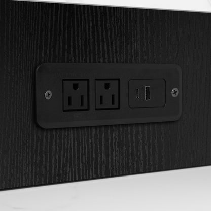 Kinsey Kitchen Island with Extendable Dining Table, Black